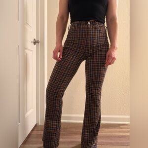 American Eagle Outfitters Plaid Boot Cut Pants